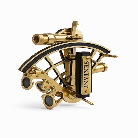 Handcrafted Brass Nautical Sextant Maritime Instrument 22.86 Cm Fathers Day Christmas Birthday Wedding Anniversary Gift Home Office Decor