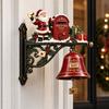 Christmas Santa Wall Bell, Vintage Holiday Hanging Decoration for Indoor Use
