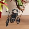 Rikscha Ausstellungsstück | Vintage Fahrradwagen Modell für Heimdekoration | Handgefertigte Metallrikscha Geschenkartikel | Antikes Miniatur-Kunstwerk für Wohnzimmer