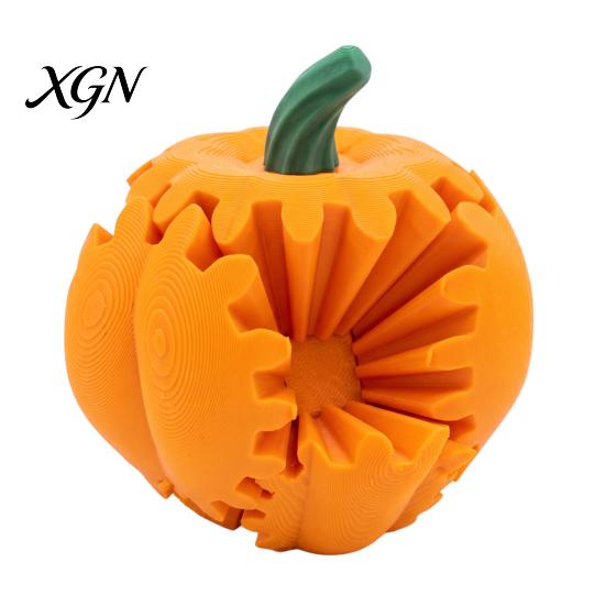 Creative Desktop Decoration 3D Printed Gear Ball Pumpkin Fidget Toy, Flexible Spinner Ornaments, Stress Relief Sensory Toys Toy for Home Office
