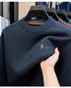 Men's Winter Thickened Velvet Knit Sweater - Warm, Versatile, Round Neck Base Layer for Casual Wear (Middle-aged & Elderly)
