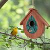 Ahşap Askılı Kuş Evi El Yapımı Bir Çerçeve Kuş Evi Açık Hava Bahçe Dekoru Çalıkuşları Chickadees Sinek Kuşları için Kuş Evi