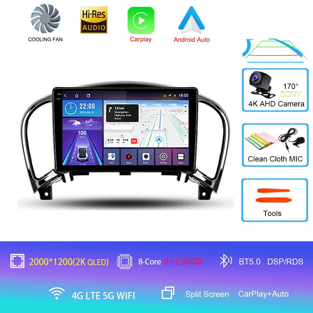 Video Player DSP Radio Android 14 Navigation Multimedia Player For Nissan Juke YF15 2010 - 2014 Carplay Auto Stereo DVD BT