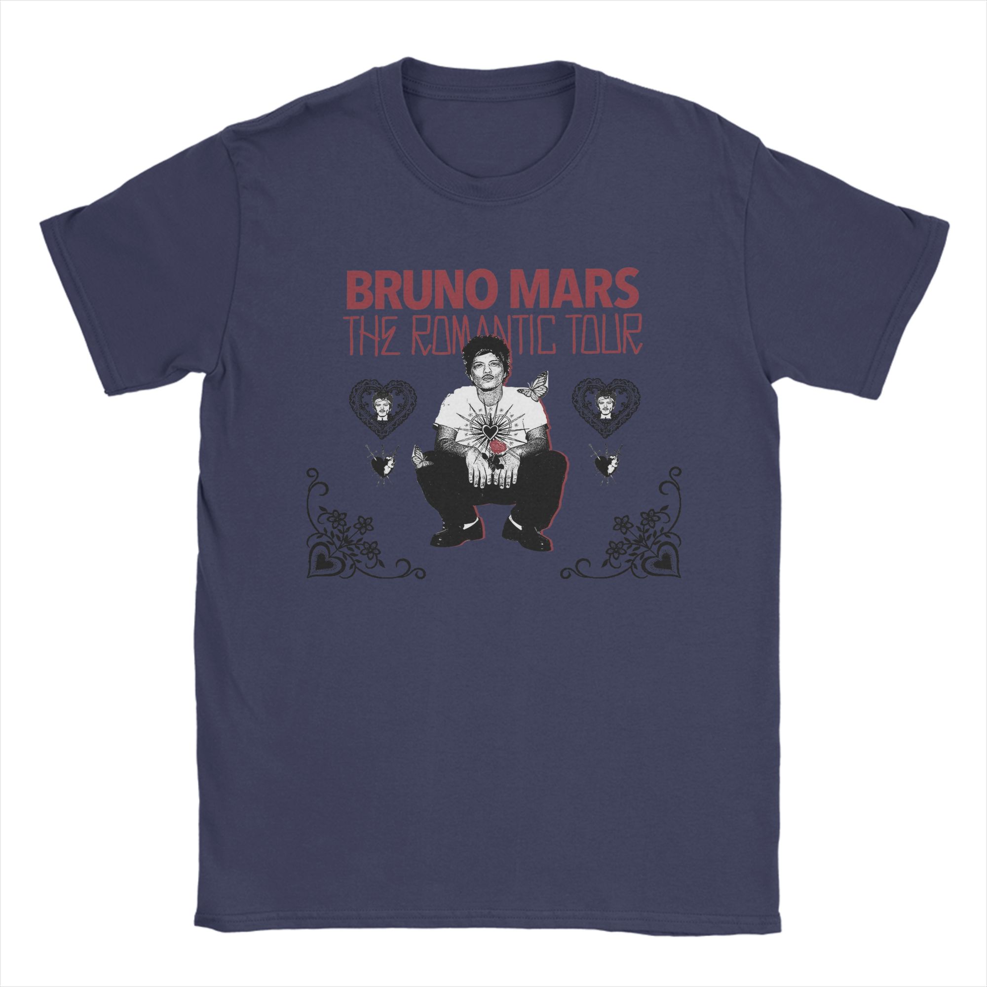 

The Romantic Tour Bruno Mars 2026 TShirt for Unisex Humor Cotton Tee Shirt Crewneck Short Sleeve T Shirts Gift Idea Tops XL