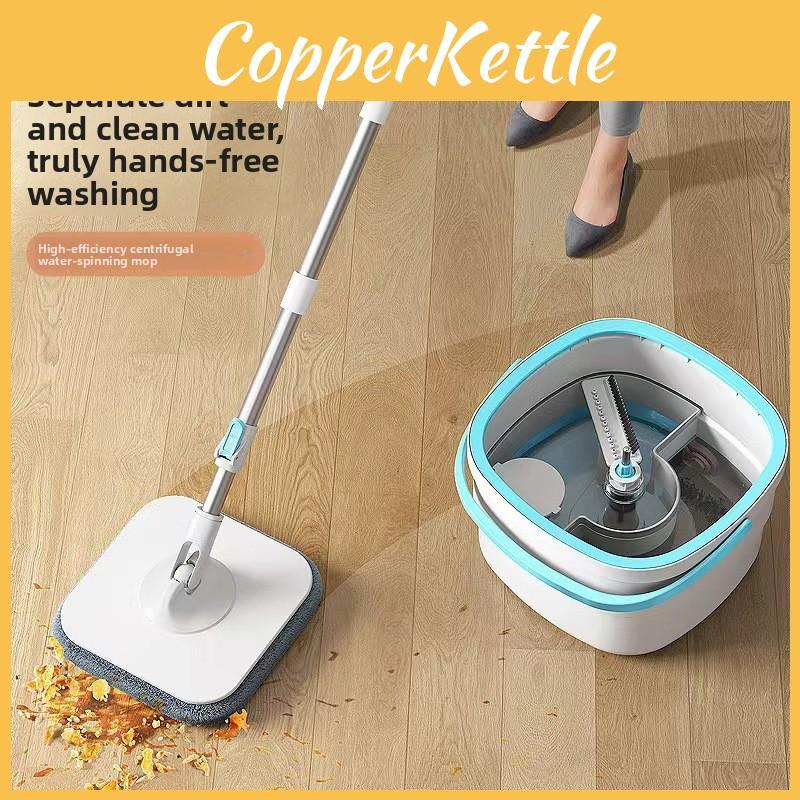 Spin Mop Bucket With Rotating Twisted Drying System For Home Cleaning Efficiency