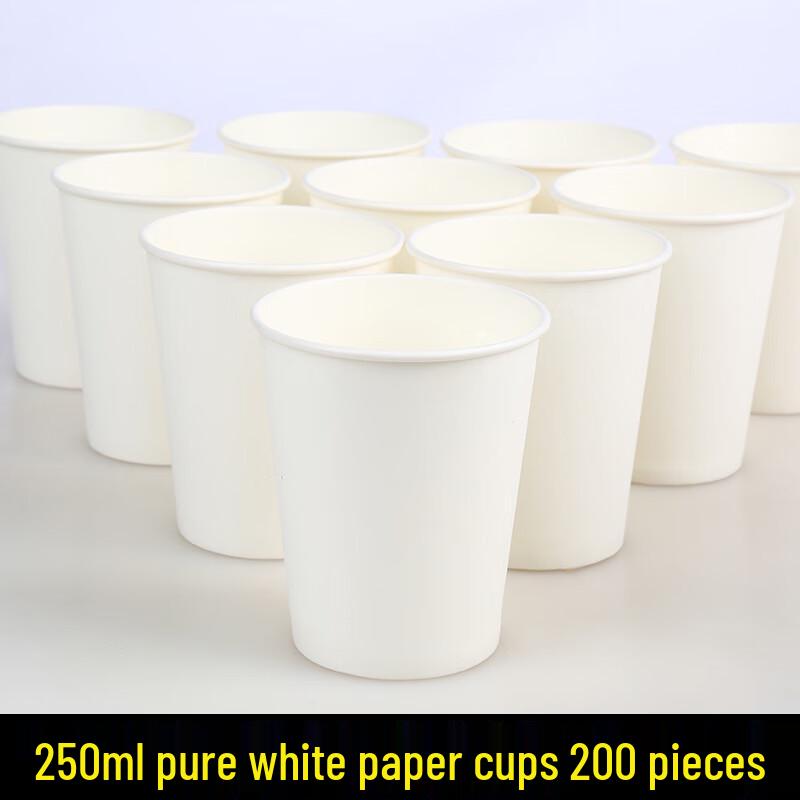 Morona Disposable Pure White Paper Cups, 250ml