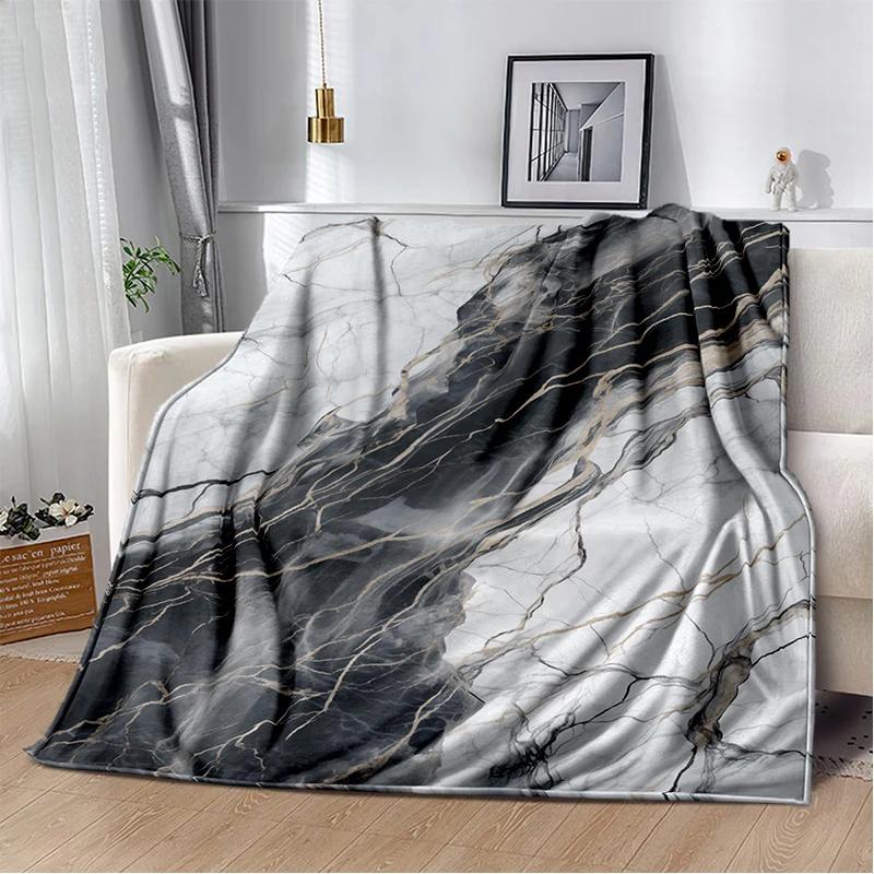 2025 New Style Colour Gold Marble Luxurious Blanket,Soft Throw Blanket for Home Bedroom Bed Sofa Travel Picnic Cover Kid Gift