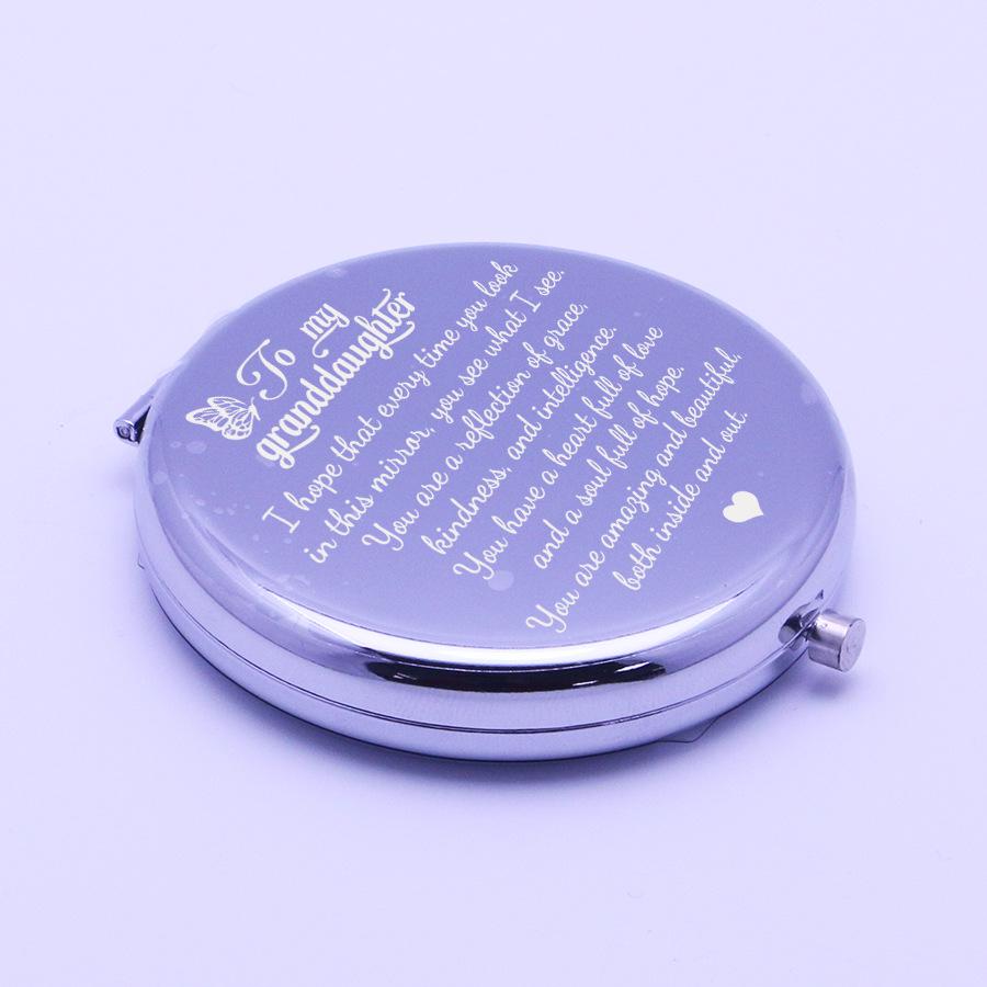 Portable Double-Sided Metal Folding Makeup Mirror for Men and Women