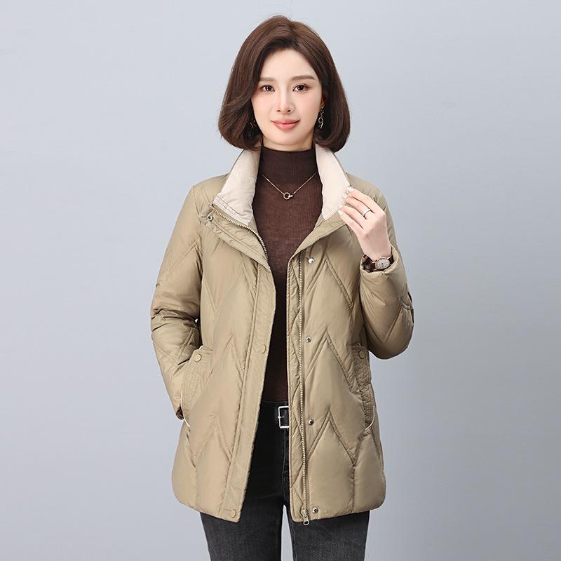 

Женское зимнее пуховое пальто большого размера - Не стареющее, стильное и теплое L (119-128 jin)