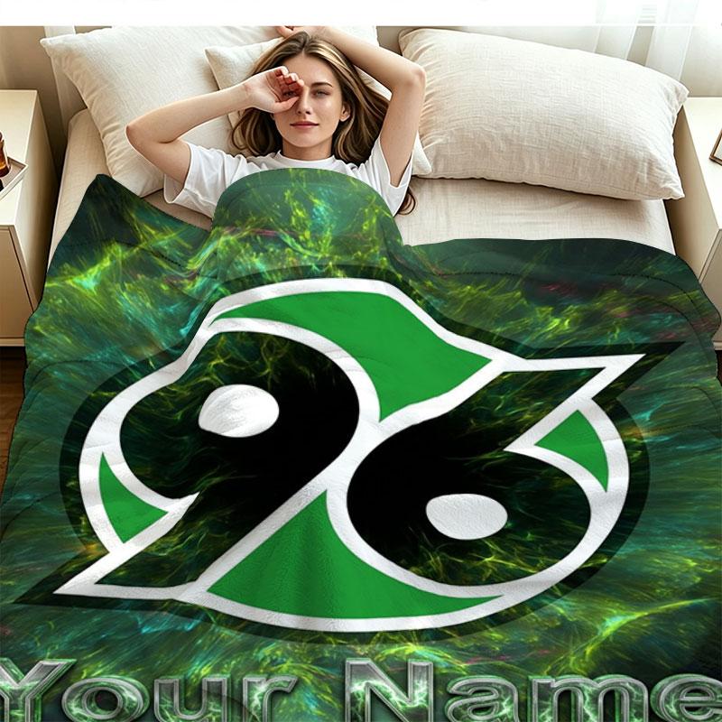 1PC Hannover 96 Custom Name Patterned Flannel Blanket Suitable For All Seasons for Home Decor Warmth and Comfort Gifts Holiday Present