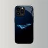 Fantasy Blue Whale Tempered Glass Phone Case Suitable for iPhone 17 16 15 14 13 12 11 Pro/ Max /Plus Anti-fall and Shockproof