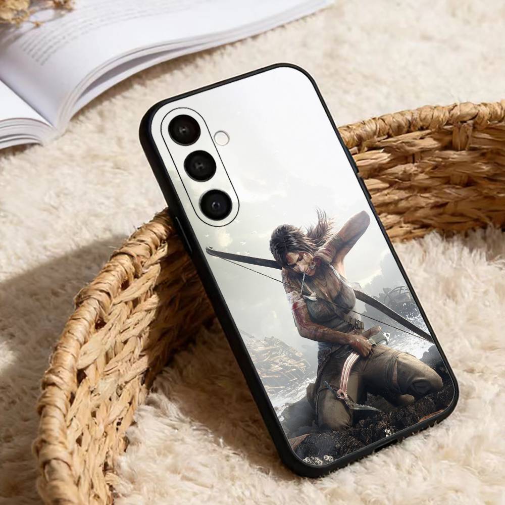 T-Tomb Hot R-Raider Lara Croft Phone Case For Samsung Galaxy A91,80,73,72 ,71,53,52,32 ,31,22,21s,20,Soft Black Case