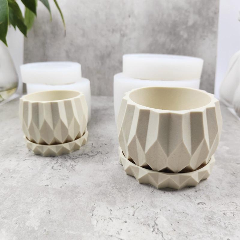 Small Flower Pot Silicone Mold Diy Succulents Concrete Flower Pot Vase Plaster Cement Clay Mold Plant Holder Mold