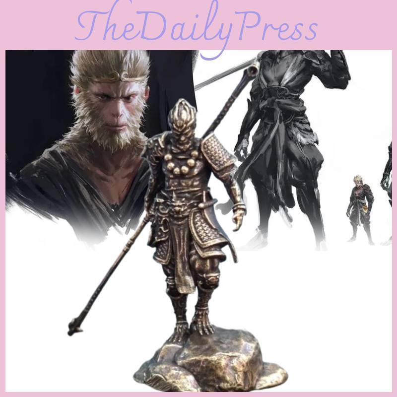 Exquisite Black Mythical Wukong Miniature Sculpture For Home And Office Dcor Gifts