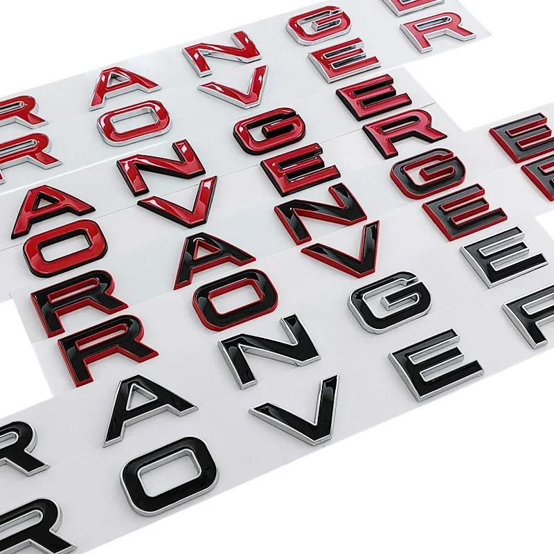 New 3d ABS Logo Range Rover Letters Car Front Hood Badge Trunk Sticker For Range Rover L322 L320 Dicsovery Sport Velar Evoque