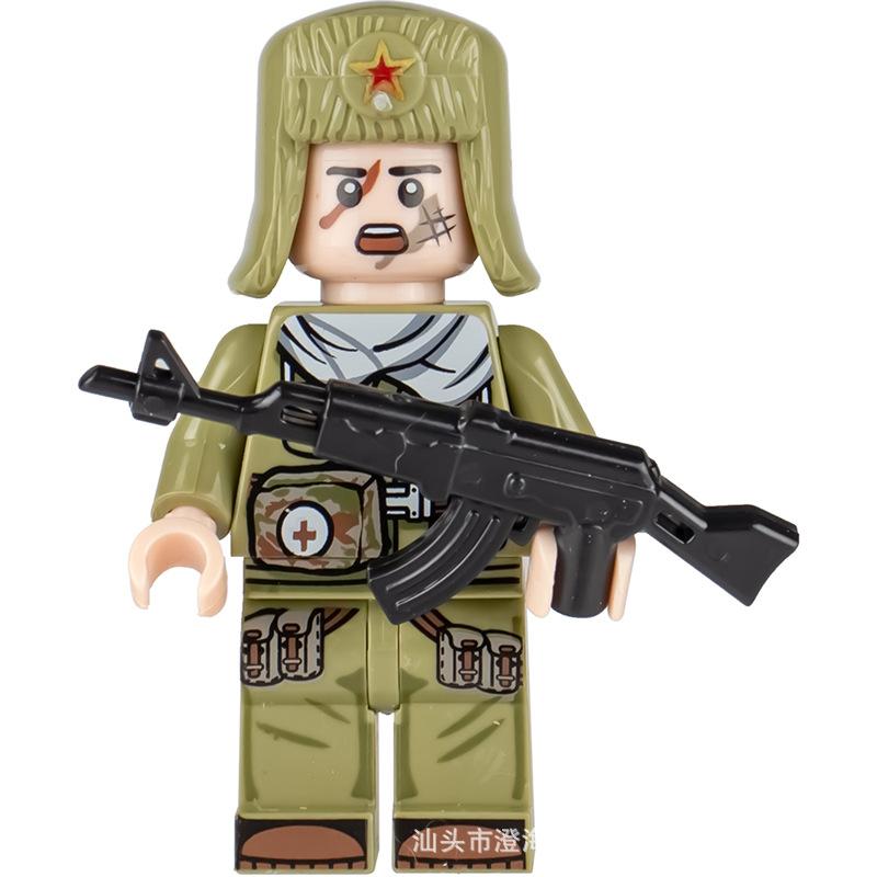 Ninja Warrior Superhero Doll With Weapon Single Building Block Assembly Toy