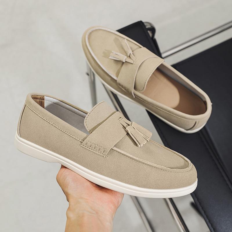 Fashion Handmade PU Leather Men Casual Shoes Formal Man Loafers Leisure Walk Tassel Moccasins Italian Breathable Slip On Male Boat Shoes