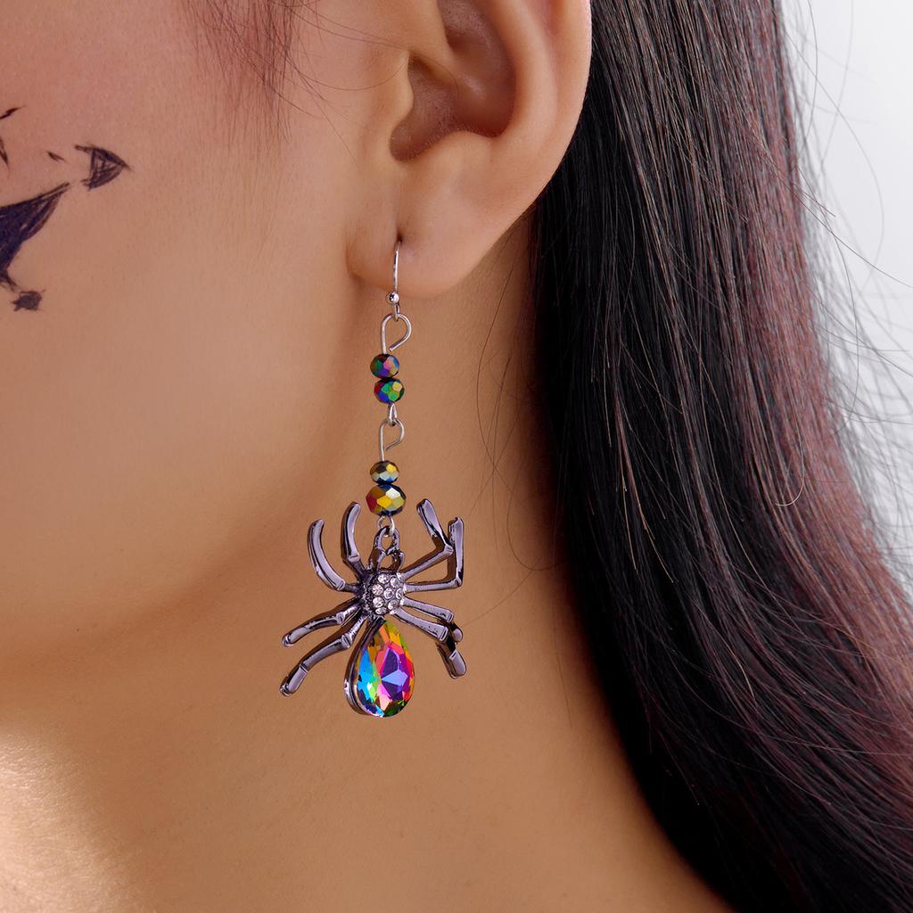 Creepy Spider Women Earrings Unique Halloween Accessory Durable Alloy Crafted For Themed Events And Gift Giving