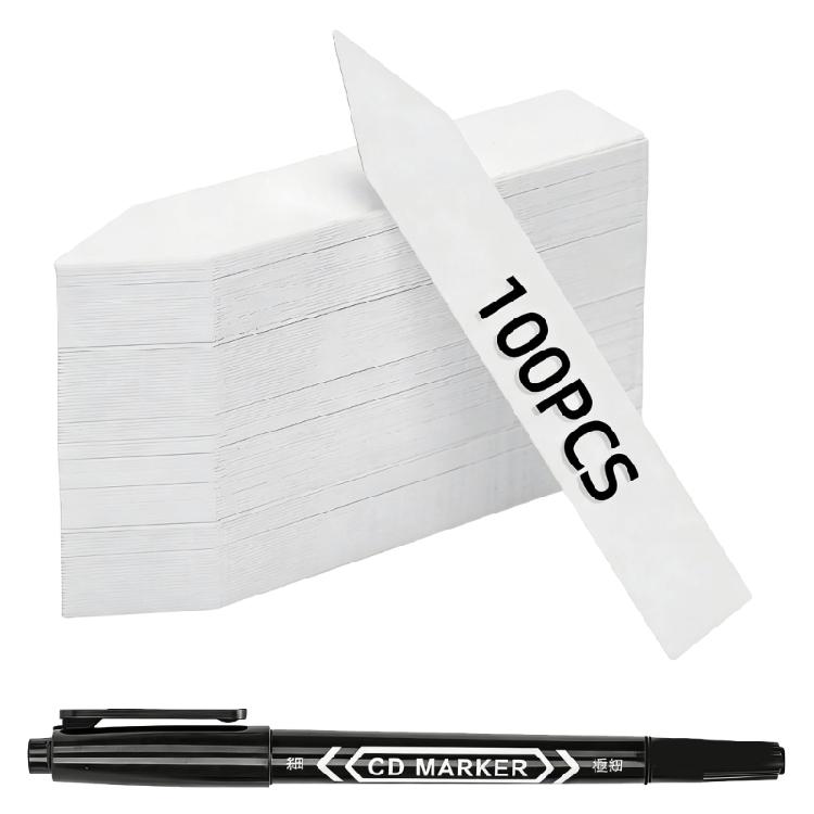 

Practical Multipurpose Plant Labeling Sign Holder Set Of 101 Pieces With Permanent Pen For Home Garden Nursery Farm Use 1