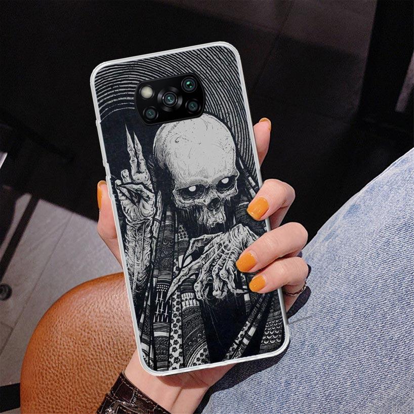 Satanic Goat Satan Devil Phone Case For Xiaomi Poco X7 X6 X5 Pro F7 Ultra Redmi 15C 15 13C 13 12C 12 10 10A 10C 9 9A 9C 9T Cover
