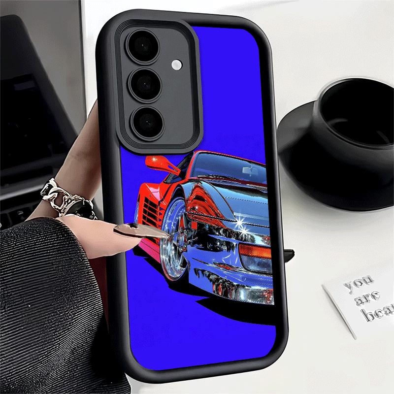 Phone Case for Samsung Galaxy A17 A16 A15 A14 A13 Electroplated Style Sports Car A56 A36 A26 A55 A35 A25 A54 A34 A24 A53 A33 A23