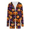 Dámská móda ležérní halloweenská bunda s dlouhým rukávem a středně dlouhým kardiganem
