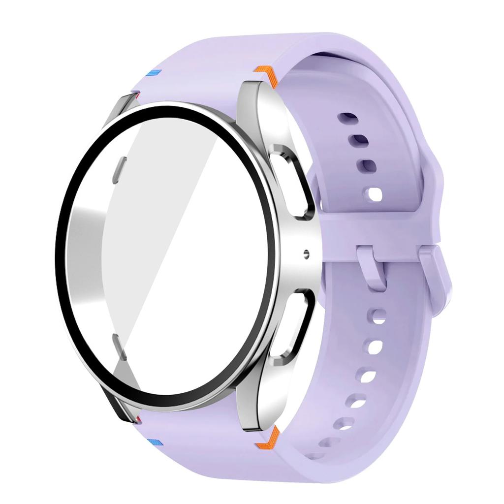 Silikonarmband für Samsung Watch 7 6 5 4 40mm 44mm 5Pro 45mm Armband Mit Hülle Displayschutz Bumper Abdeckung für Handgelenkschmuck