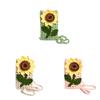 Sunflower Phone Bag Handmade Knitted Cotton Crossbody With Flower Design For Casual Wear