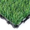 Artificial Grass Mat, 12 x 12 Inch Square Fake Grass Rug, Interlocking Faux Green Turf Patch Tiles for Balcony, Patio, Deck,