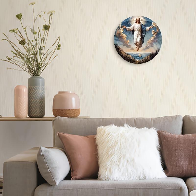 Wooden Jesus Themed Art Decor Sign, HD Printed, High Bending Resistance Wooden Poster for Home, Christmas Gift