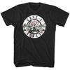 Guns N Roses Floral Fill Bullet Logo T Shirt Mens Rock Music Classic Band Black  Mens T Shirts Harajuku