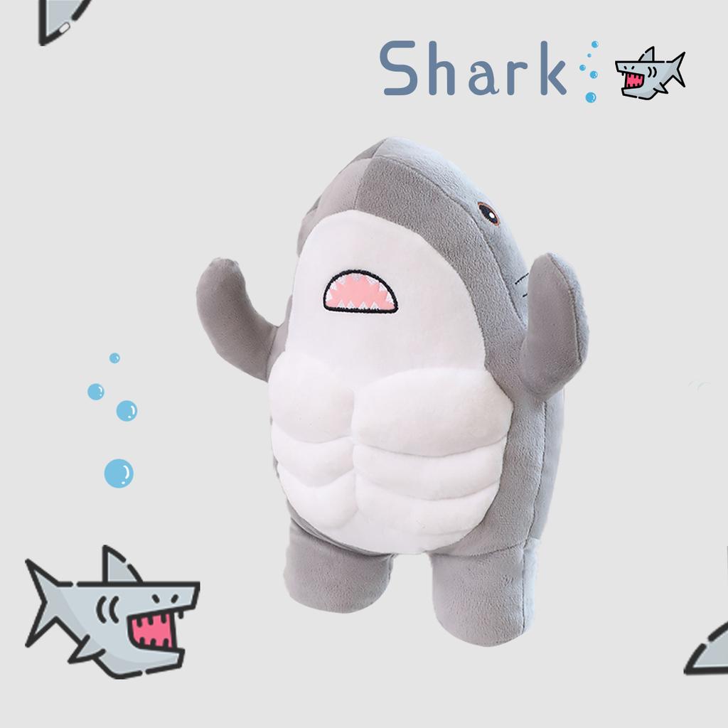 35cm Muskelhai Plüschtiere Kuscheltier Ozeanwal Fisch Kuscheltiere Weiche Plüschtiere Kinder Geburtstagsgeschenke Valentinstag