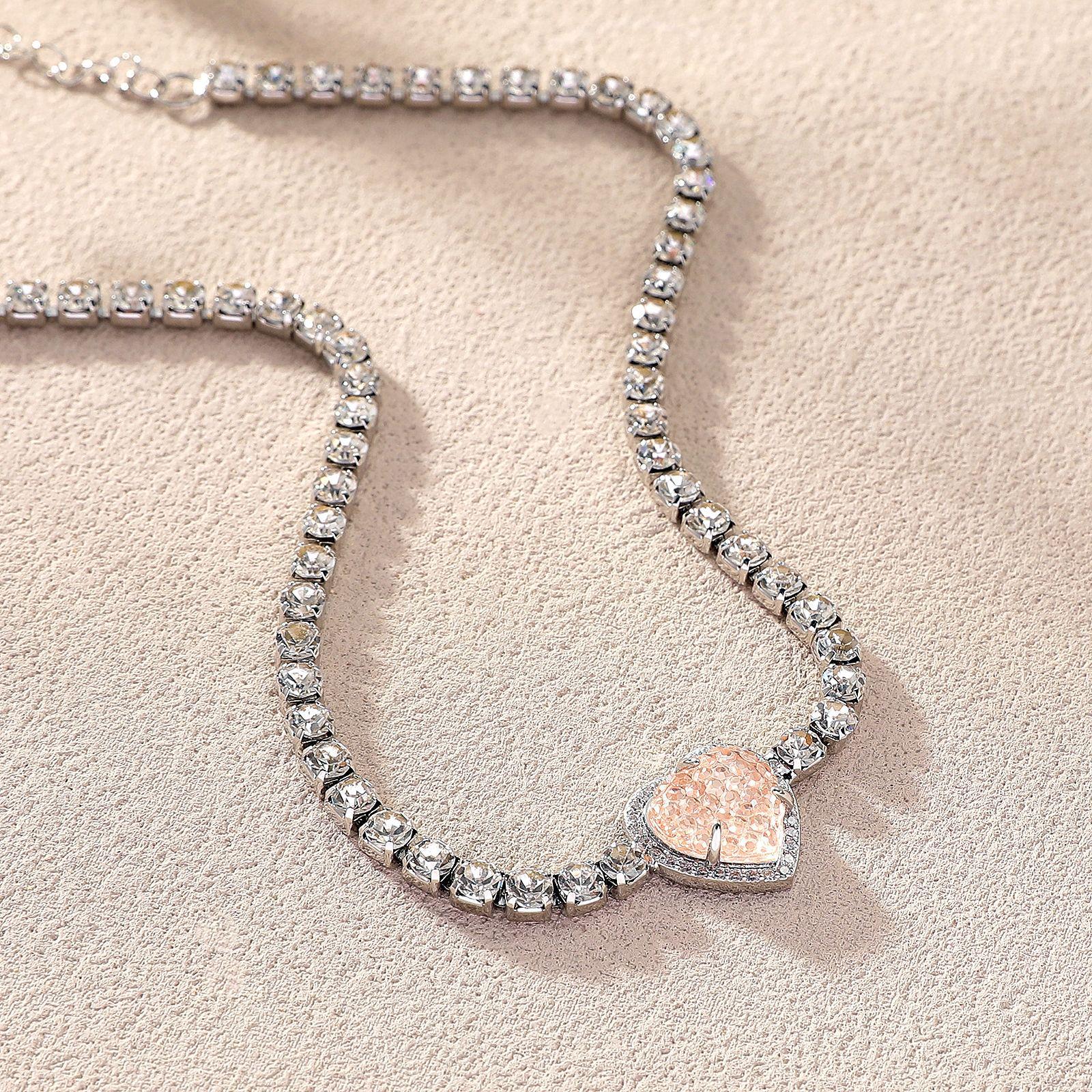 Elegant Cross Zirconia Heart Pendant Necklace - Daily Wear, Faceted Star Design