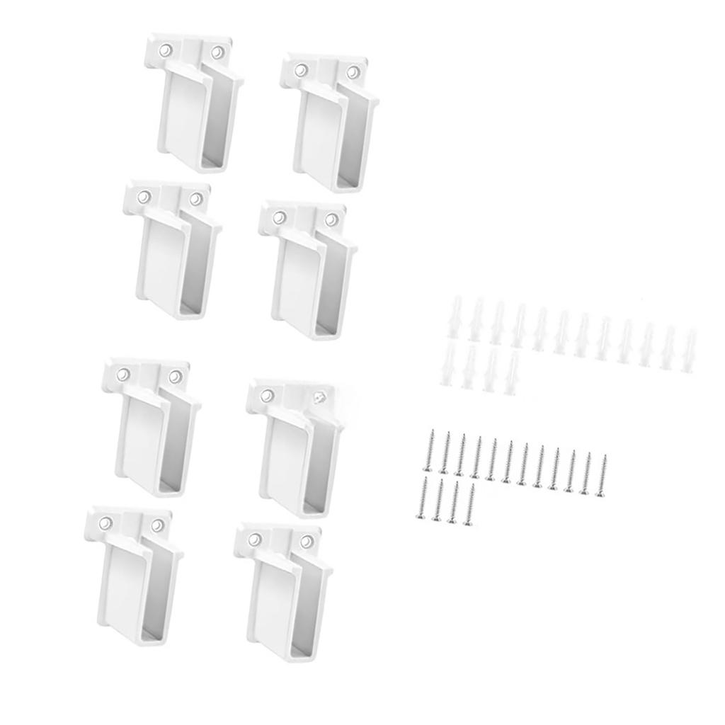8/12Pcs Wardrobe Closet Rod Bracket Wire Rack End Bracket Wire Shelf Corner Support Bracket Easy to Installation