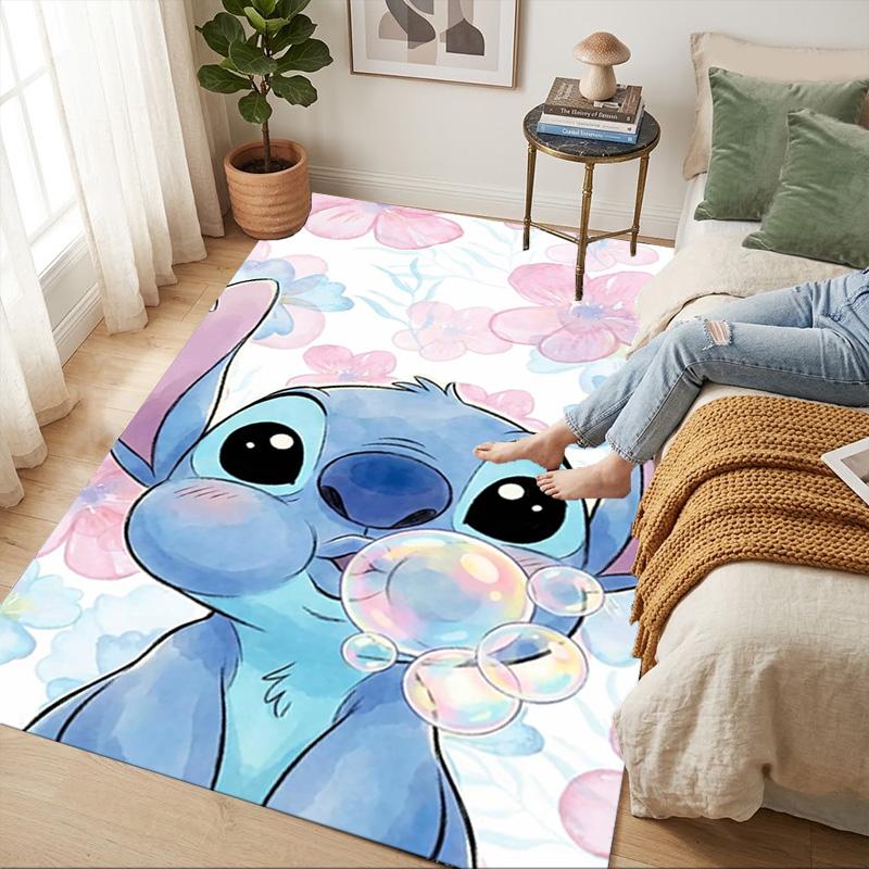 Stitch Bubbles Living Room Nonslip Area Rug Soft Carpet For Bedroom Game Playroom Sofa Office Home Decor Doormat Christmas Gift C922259