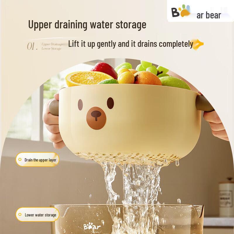 

Double-Layer Vegetable Washing and Draining Basket