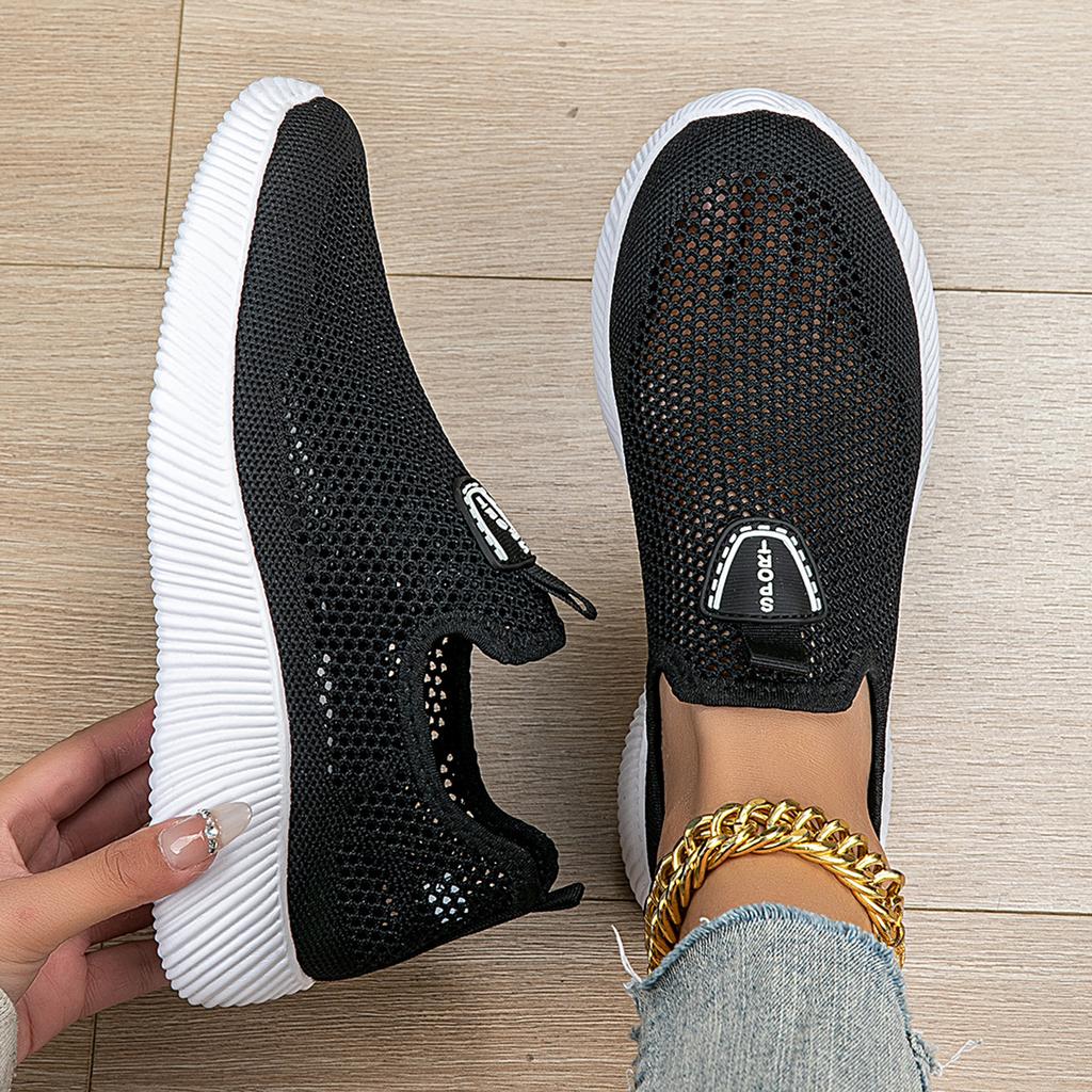 Breathable one-pedal hollow cloth shoes mesh sandals casual sports net shoes women's mesh lazy shoes