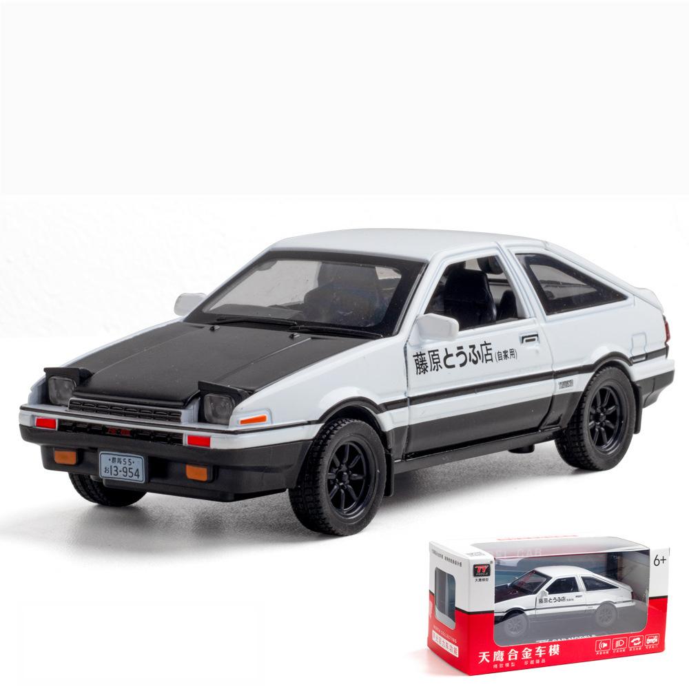 1:32 Toyota AE86 Sports Car Alloy Model Miniature Car Toy Diecast Metal Sound Light Vehicles for Child Birthday Gift