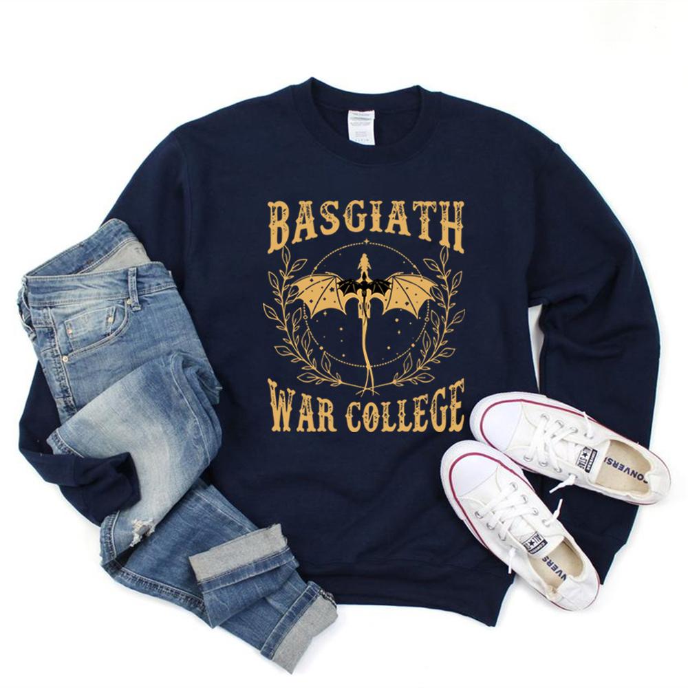 Sweat-shirt unisexe Quatrième aile Basgiath War College Rétro Dragon Rebecca Yoros Sweat à capuche Violet Sorrengail Le sweat-shirt Empyrean Crewneck