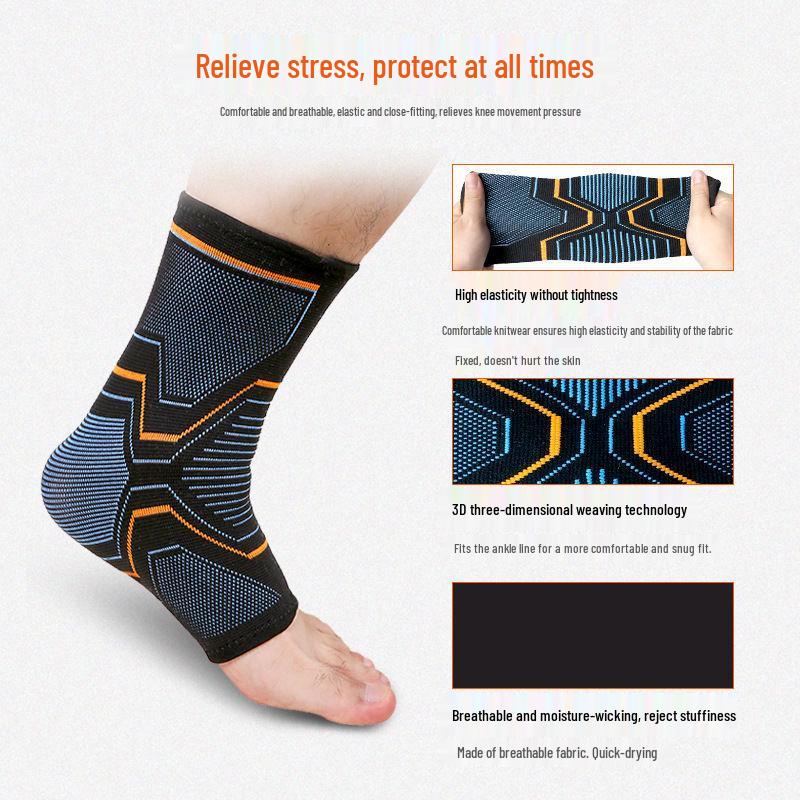 Elastische gestrickte Knöchelbandage: Rutschfest, Anti-Inversion, Stabilität für Männer & Frauen beim Laufen, Fitness und Sport.