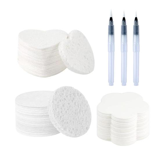 Yousheng Skumtekstur Blankt Malepapir 3D Tegning Magisk Lerret Svamp med Vannpensel Hvit Puffy Maling Papir for Barn Voksne DIY Kunsthåndverk