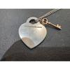 Used Rare with Sales Certificate Tiffany "Return To Tiffany Heart Tag Key Pendant Rubedo Metal" Model