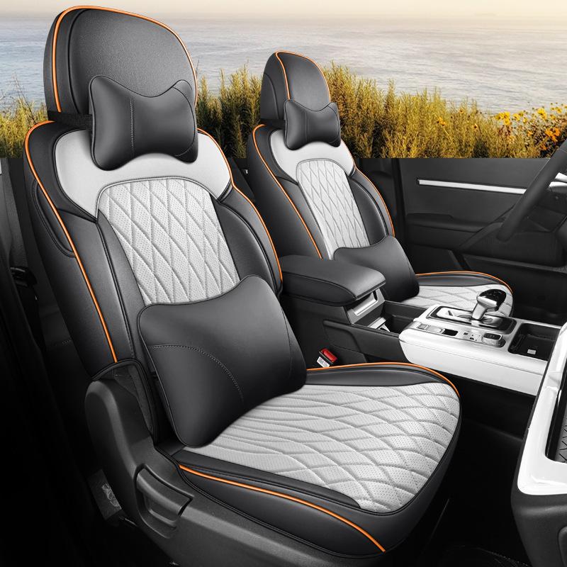 Modern MUFASA Universal Car Seat Cover, Full Coverage Leather, Fits 23 Models, Four Seasons Cushion.