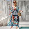 2022 European & American Plajă Rayon Acoperire Robă Lungă Costum de Baie Rochie de Damă