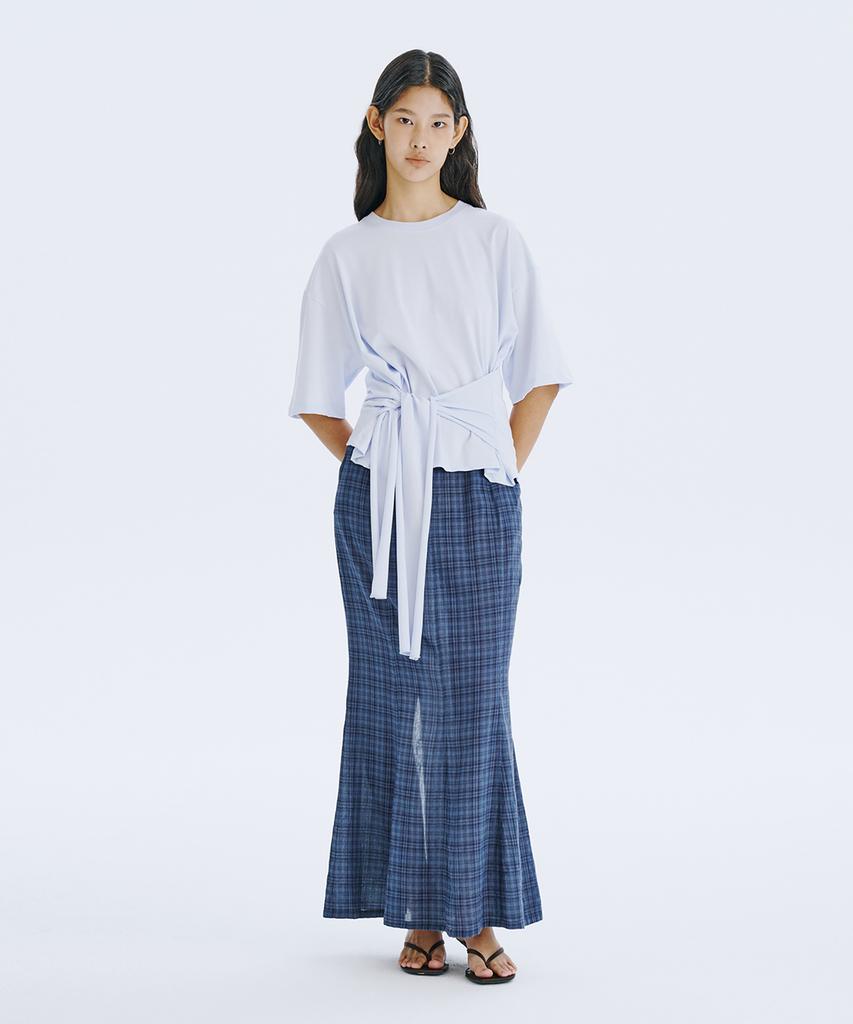 WNDERKAMMER Waist Tied T_Light Blue