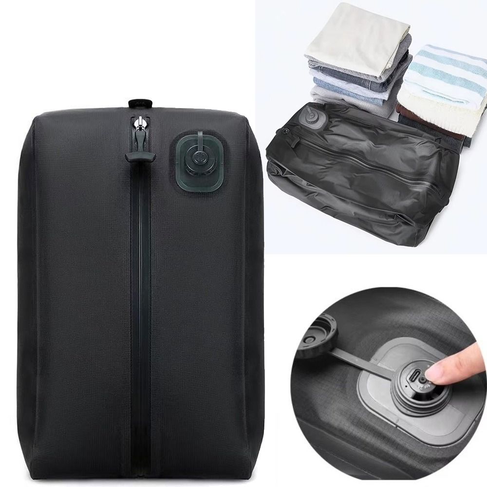 Folding Automatic Vacuum Bag Waterproof Dustproof Reusable Storage Bag Space Saver Air Pump inside Luggage Vacuum Storage Bag