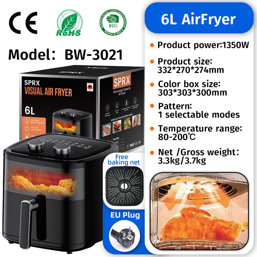 2025 New 15L Large Capacity Air Fryer Oven Combo with Touch Control for Home Use