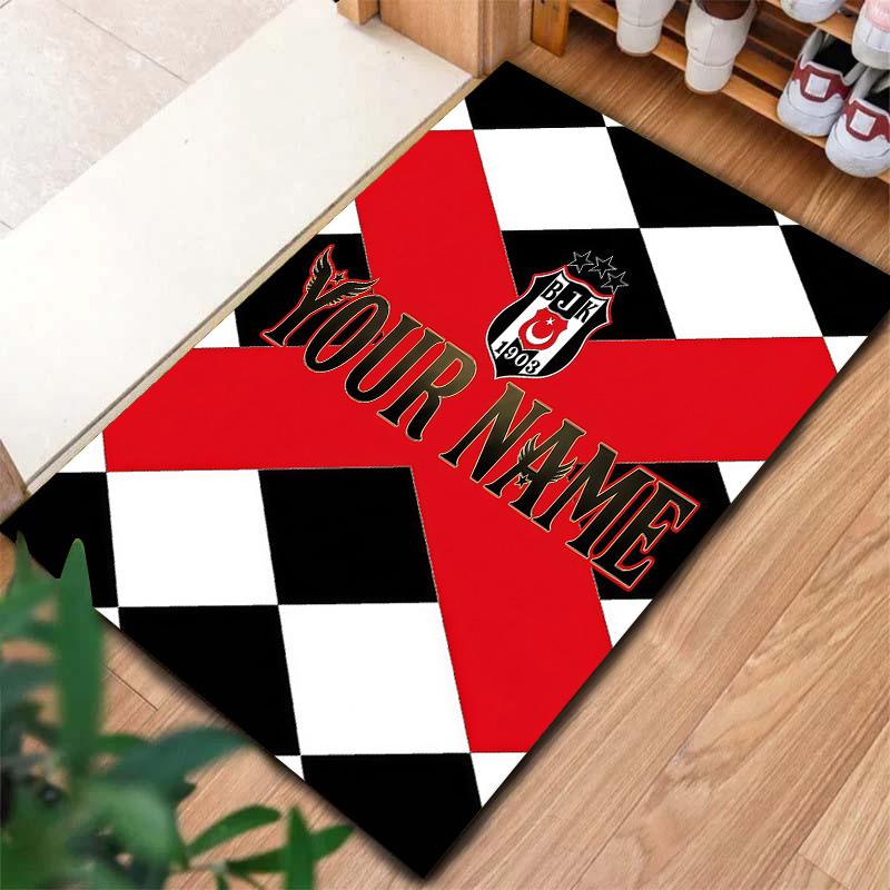 Besiktas Gymnastics Club Custom Name Carpet Rug For Living Room Bedroom Home Sofa Decoration Kids Play Nonslip Floor Mat