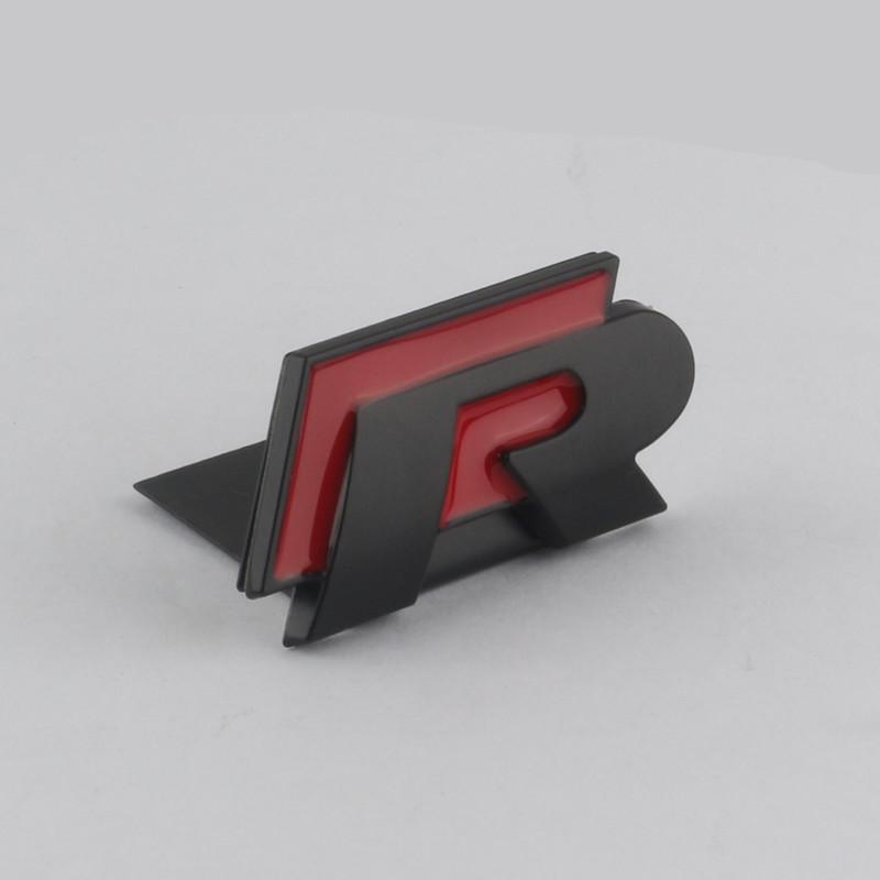 Compatible R Line Logo Sticker for Volkswagen Golf, CC, Scirocco, Magotan, Sagitar, and Polo - Rear Emblem/Grille Badge