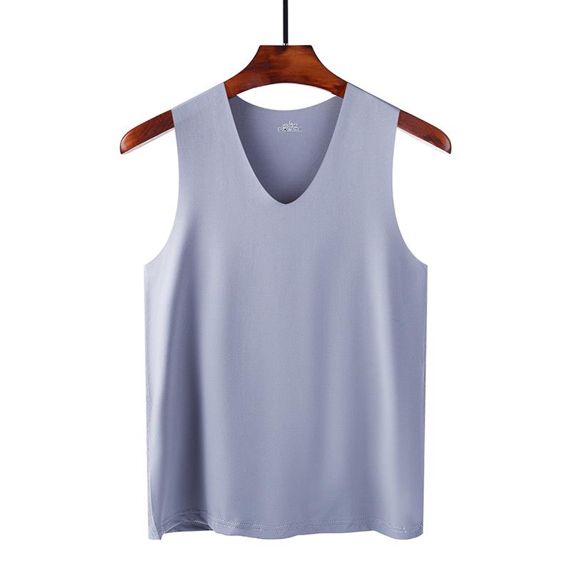 Men's Slim Fit Seamless Ice Silk Tank Top - Sleeveless, Breathable, Racerback, Summer Sports Fitness